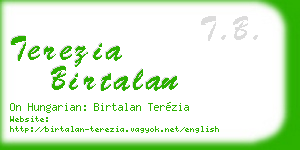 terezia birtalan business card